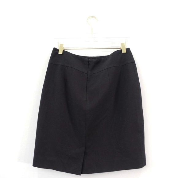 Womens Skirt Size 6 Black Wool Mini Straight Pencil Stretch Casual Petite CINTAS - Picture 6 of 8